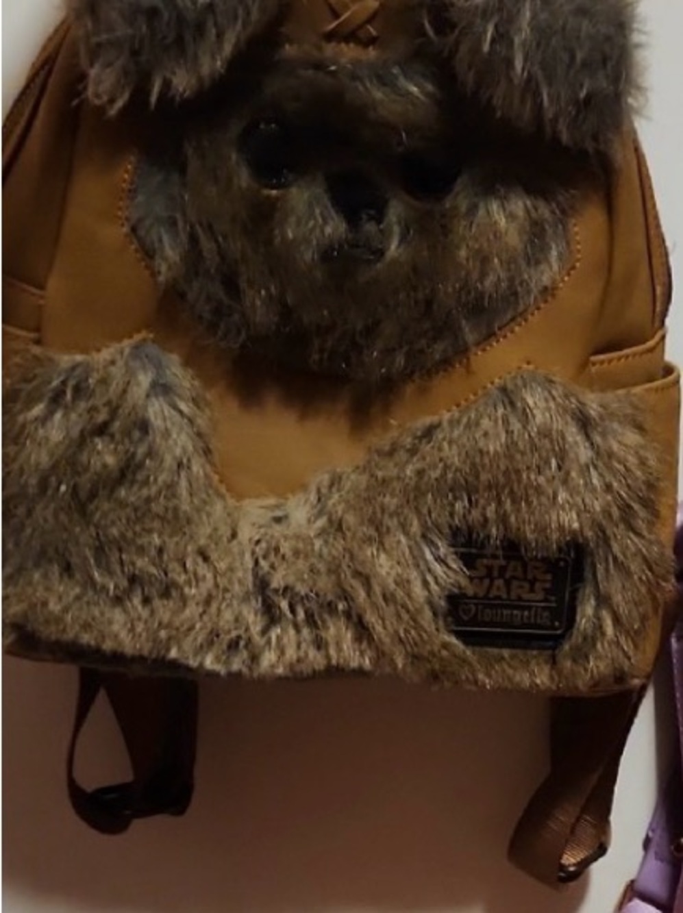 Loungefly Brown Faux Fur Ewok Backpack